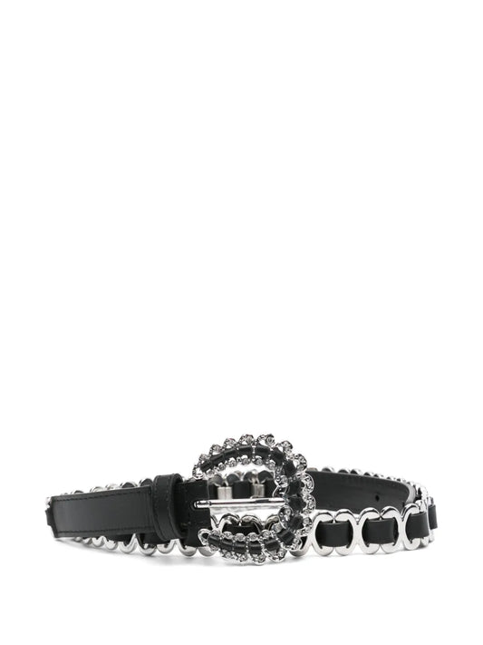 Maje diamanté buckle belt