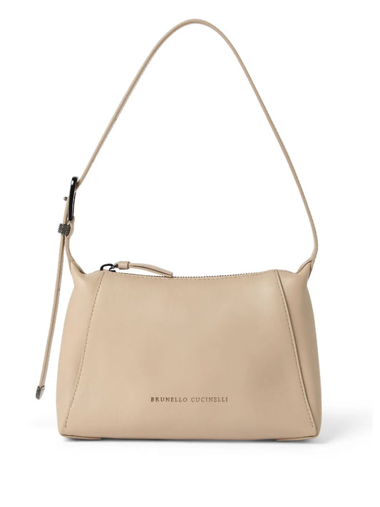 Brunello Cucinelli logo debossed shoulder bag