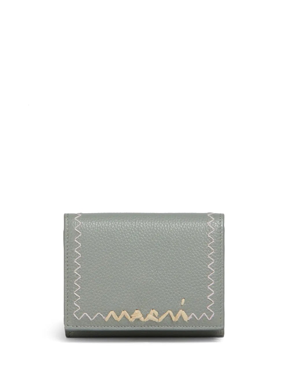 Marni logo embroidered leather wallet
