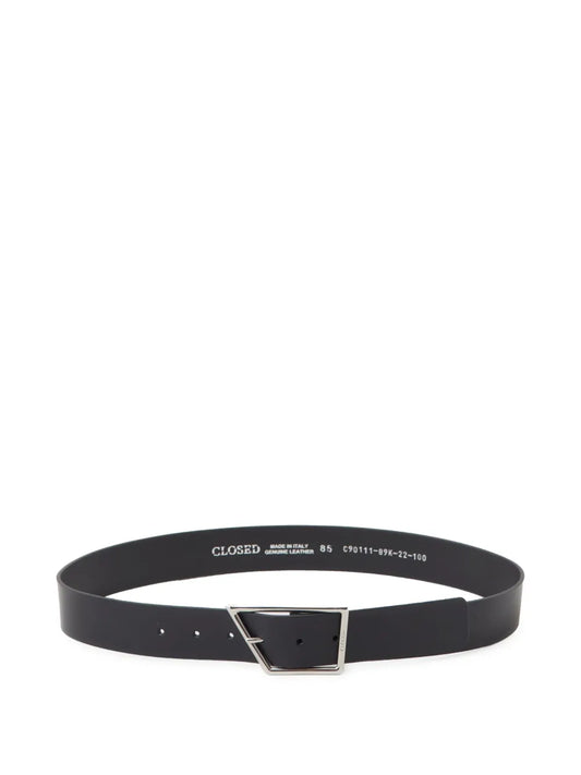 Closed leather belt