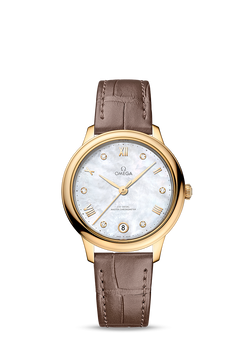 omega de ville prestige co-axial master chronometer 18k yellow gold unisex watch