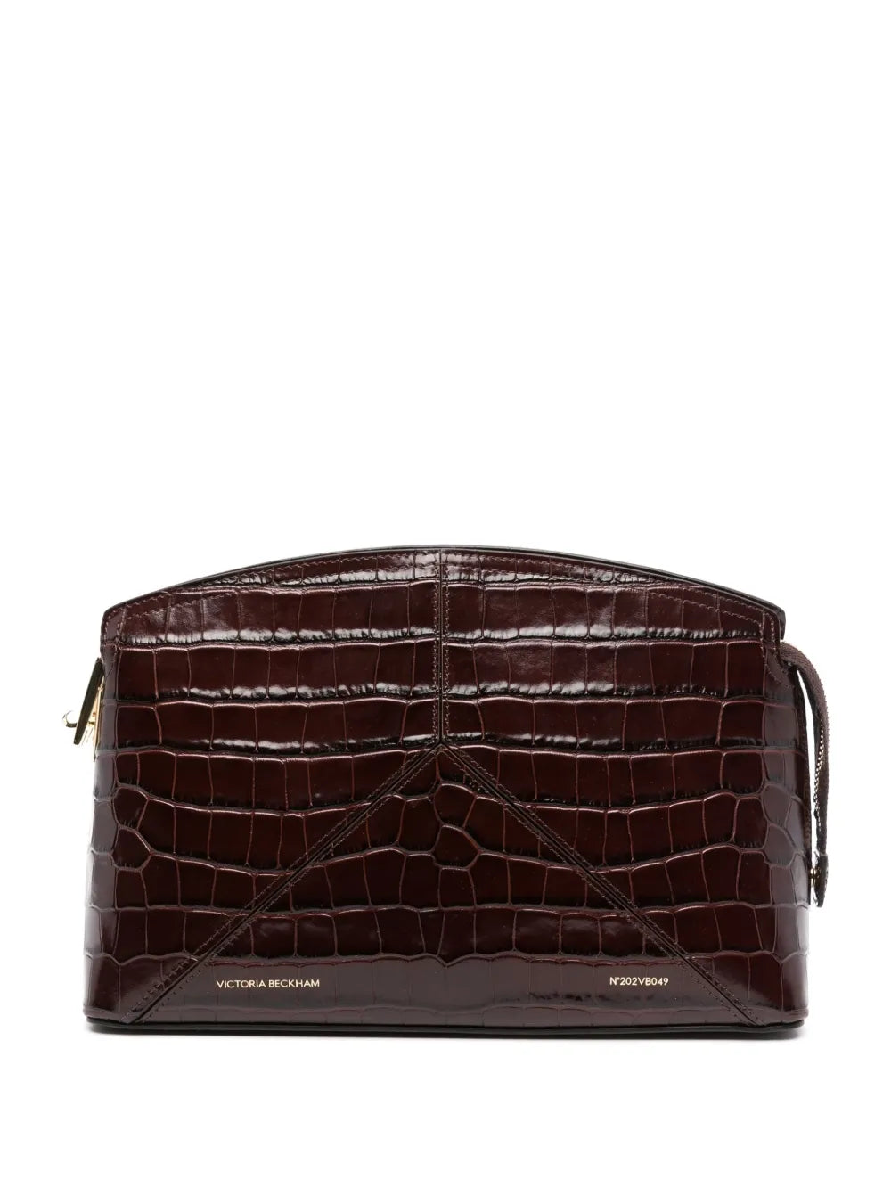 Victoria Beckham croc embossed clutch bag
