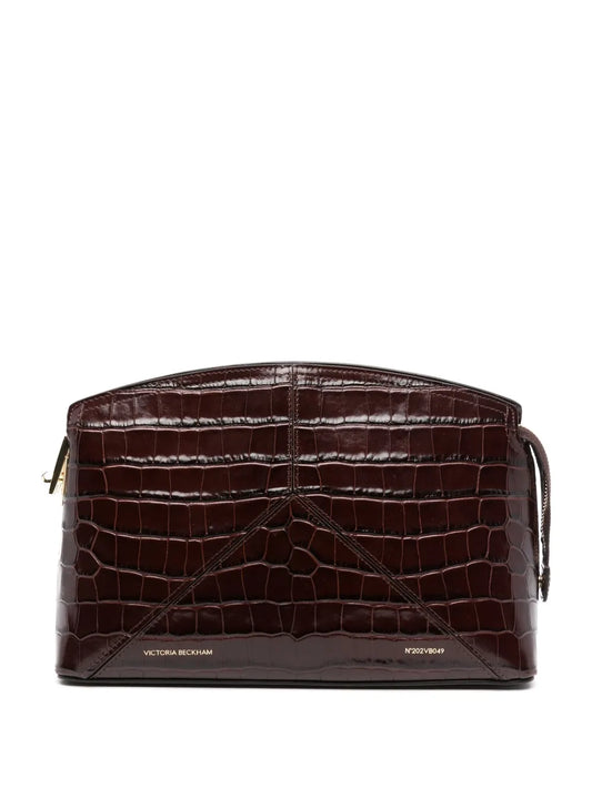 Victoria Beckham croc embossed clutch bag