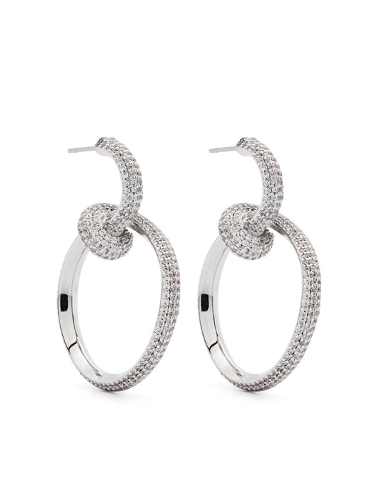 Eddie Borgo pavé curled hoop earrings
