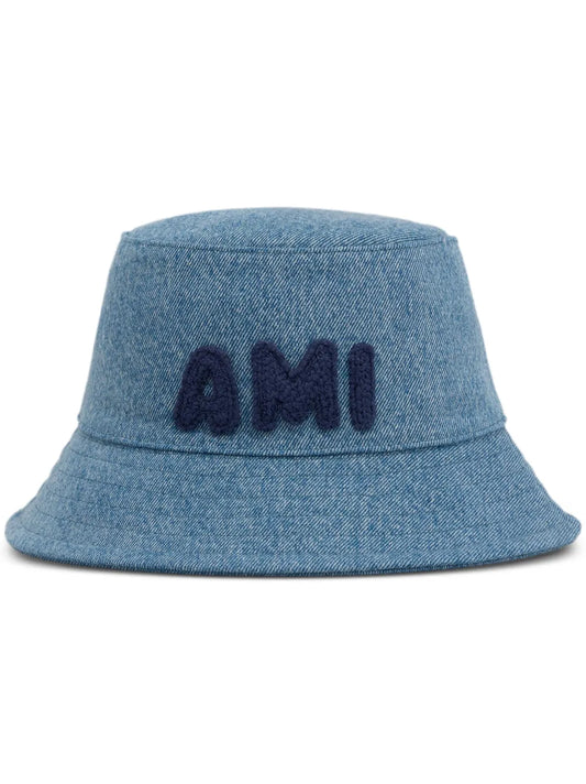 AMI Paris logo appliqué bucket hat