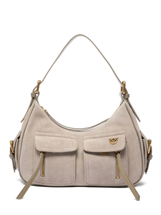 PINKO suede shoulder bag