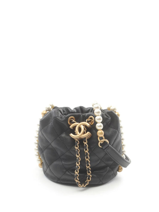 CHANEL 2021 2022 mini About Pearls bucket bag