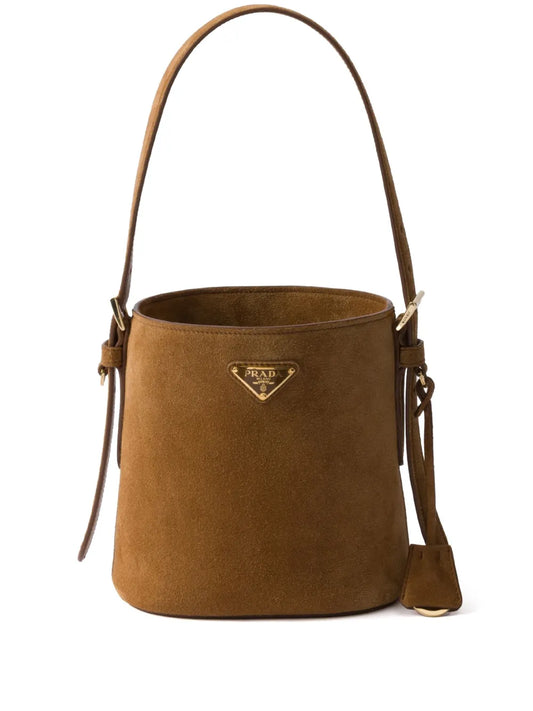 Prada mini suede bucket bag