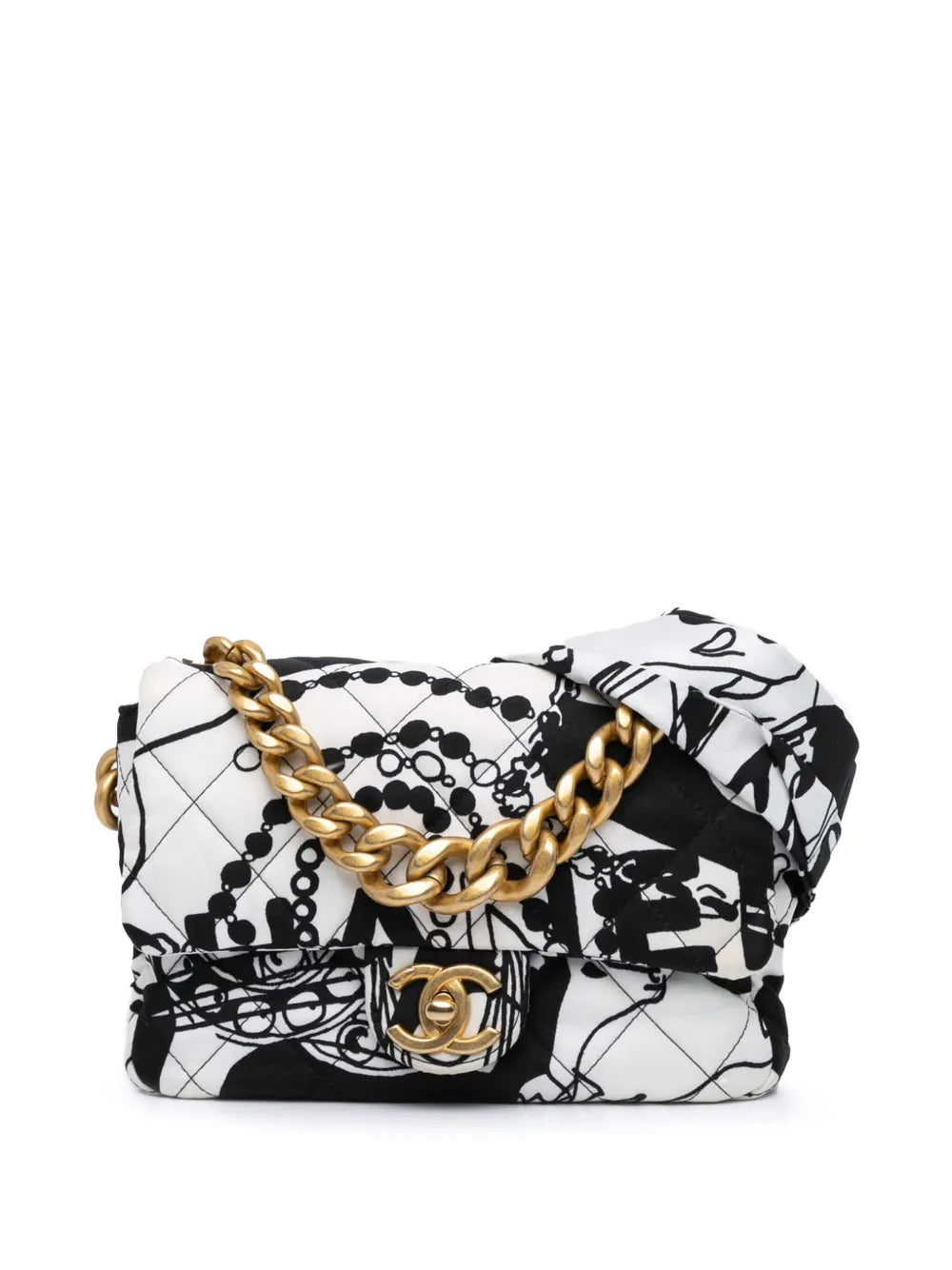 CHANEL 2021 2024 Mini Printed Canvas Deer Coco Flap satchel
