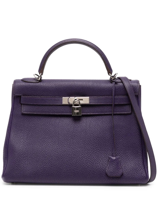 Hermès Kelly 32 Retourne Iris PHW bag