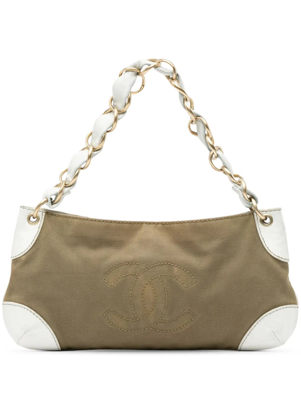 CHANEL 2003 2004 Canvas Olsen shoulder bag