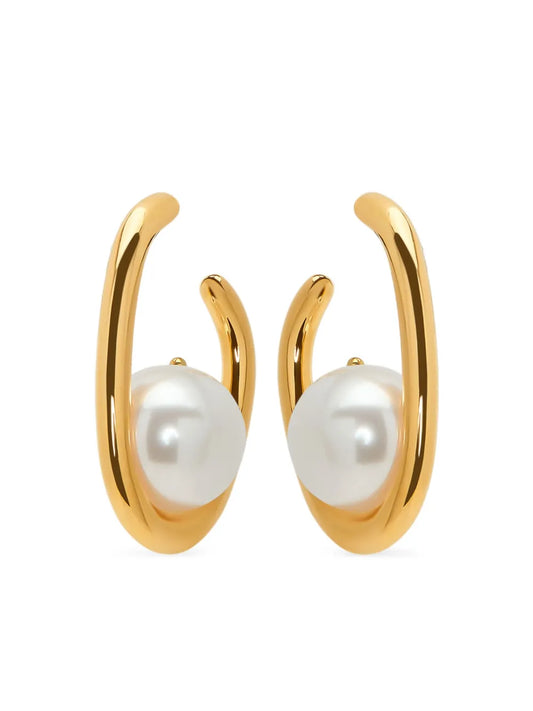 Oscar de la Renta embellished hoop earrings