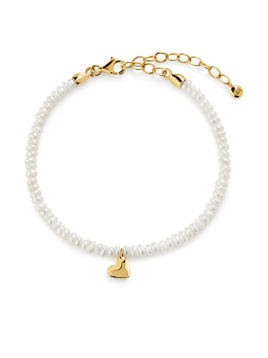 Monica Vinader Mini pearl heart bracelet