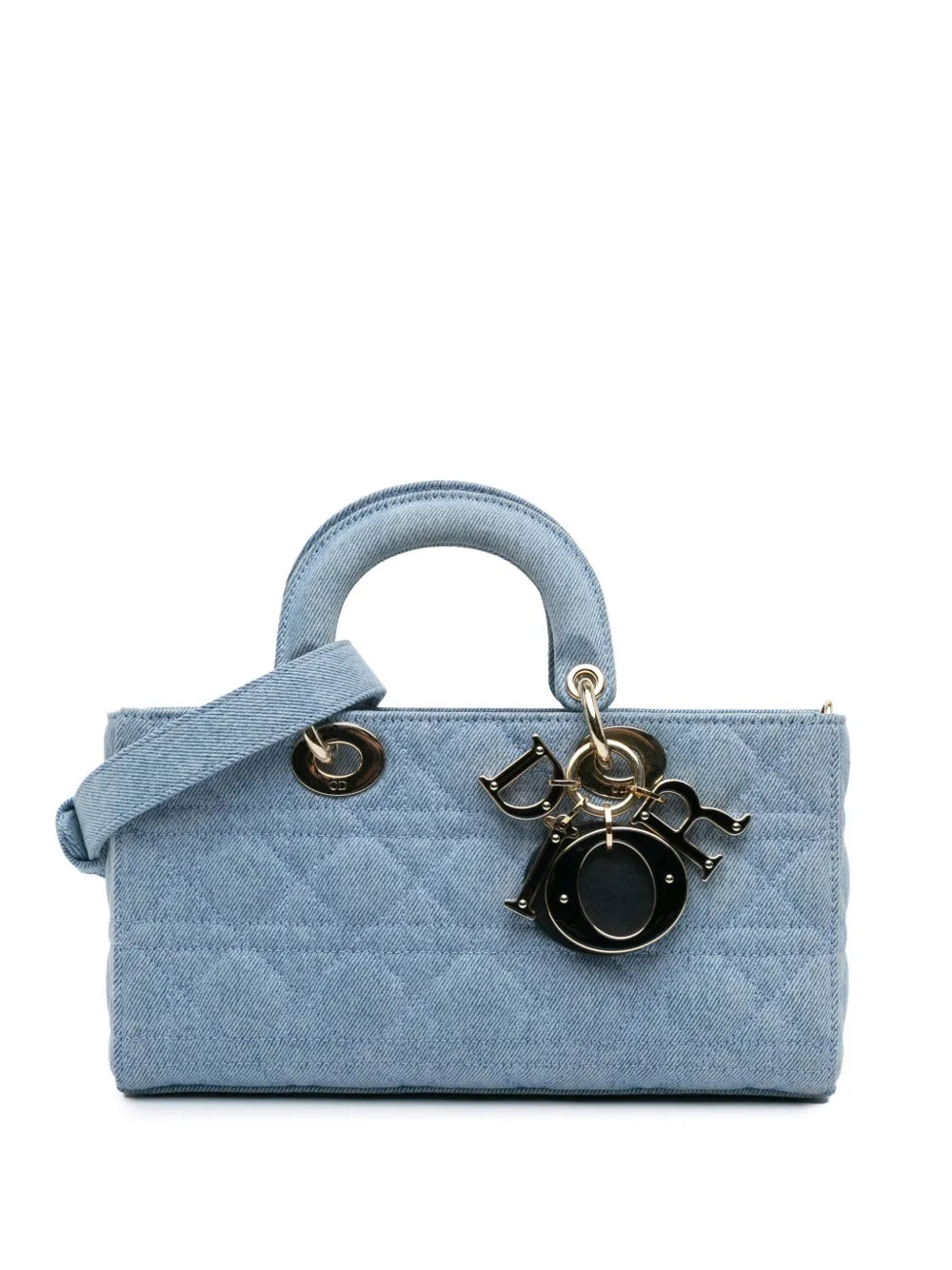 Christian Dior 2022 Medium Denim Cannage Lady D Joy satchel