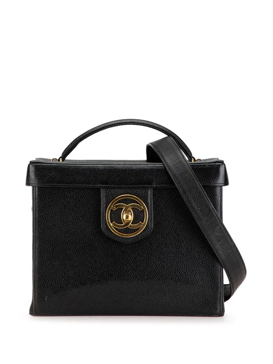 CHANEL 1991 1994 CC Caviar Case vanity bag