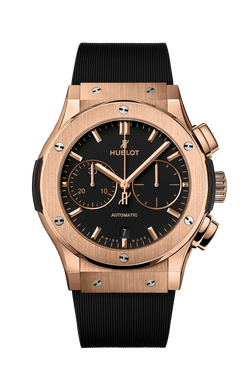 hublot classic fusion chronograph 18k king gold man's watch_2