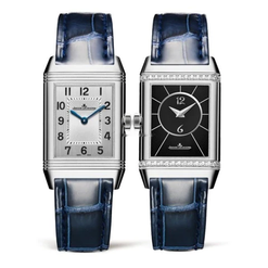 jaeger-lecoultre reverso classic duetto stainless steel & diamonds lady's watch