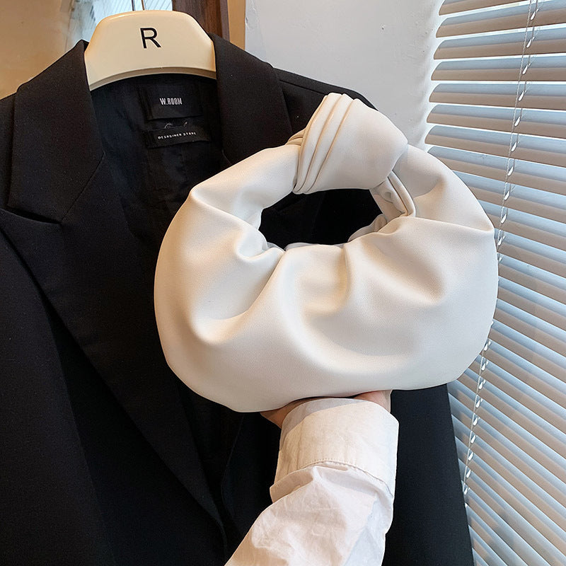 Western Style Pleated Cloud Crossbody Bag for Women – Trendy Portable Handbag