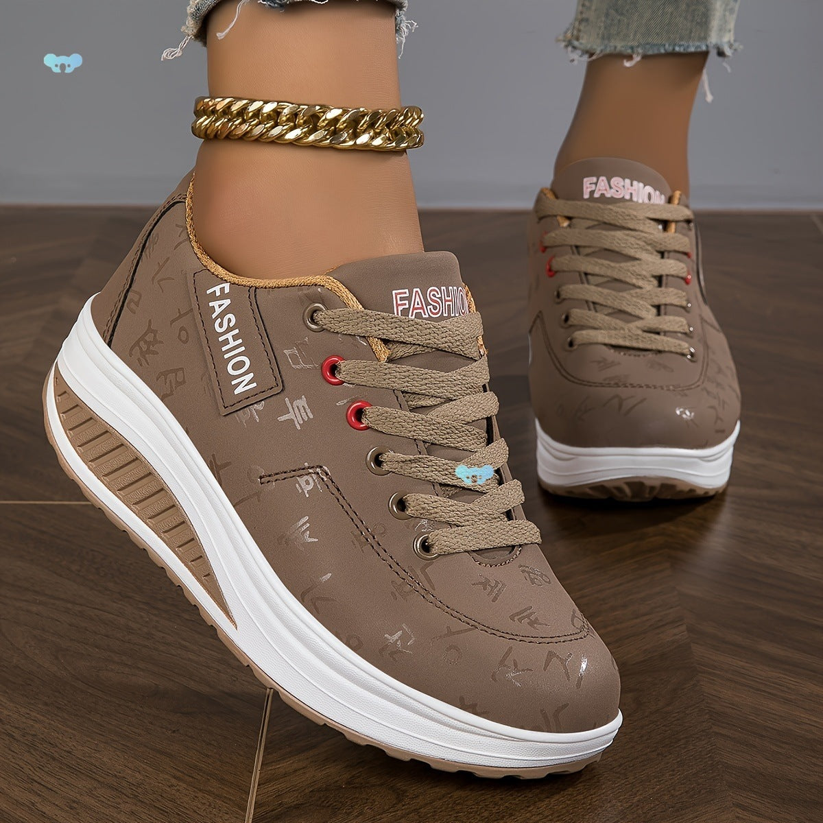 Women's Casual Platform Sneakers | Low Top Lightweight Comfort Shoes