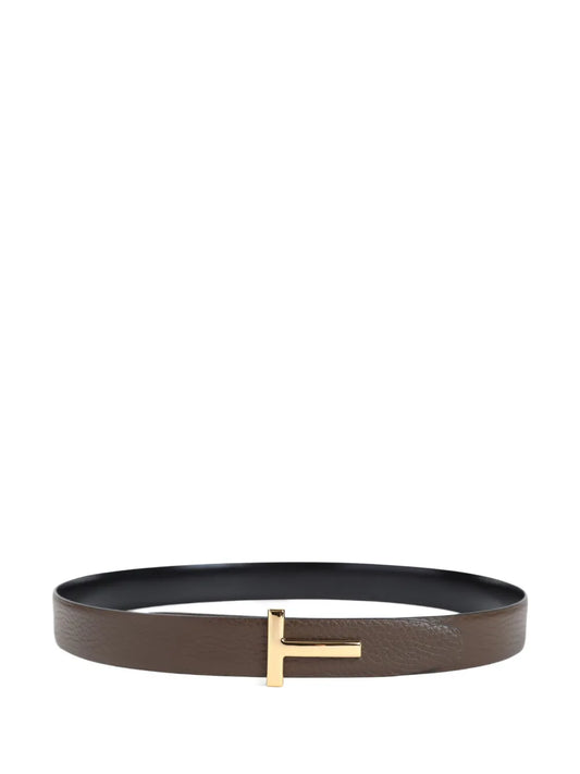 TOM FORD reversible logo plaque belt