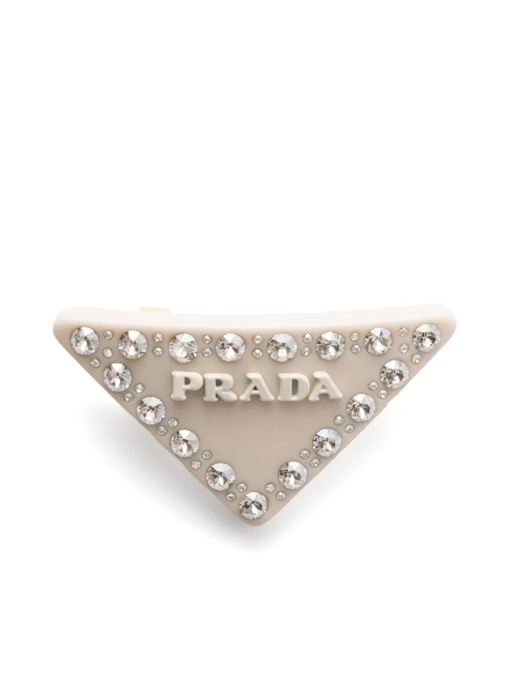 Prada triangle logo hair clip