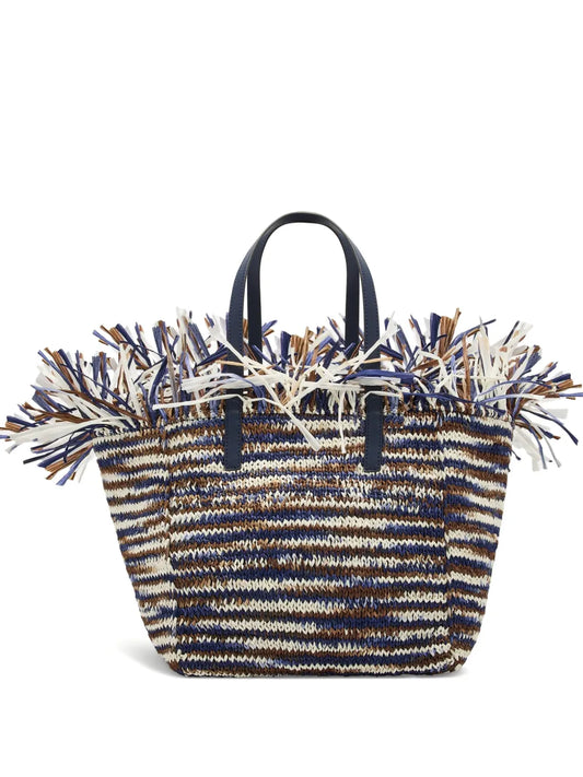 Oscar de la Renta striped tote bag
