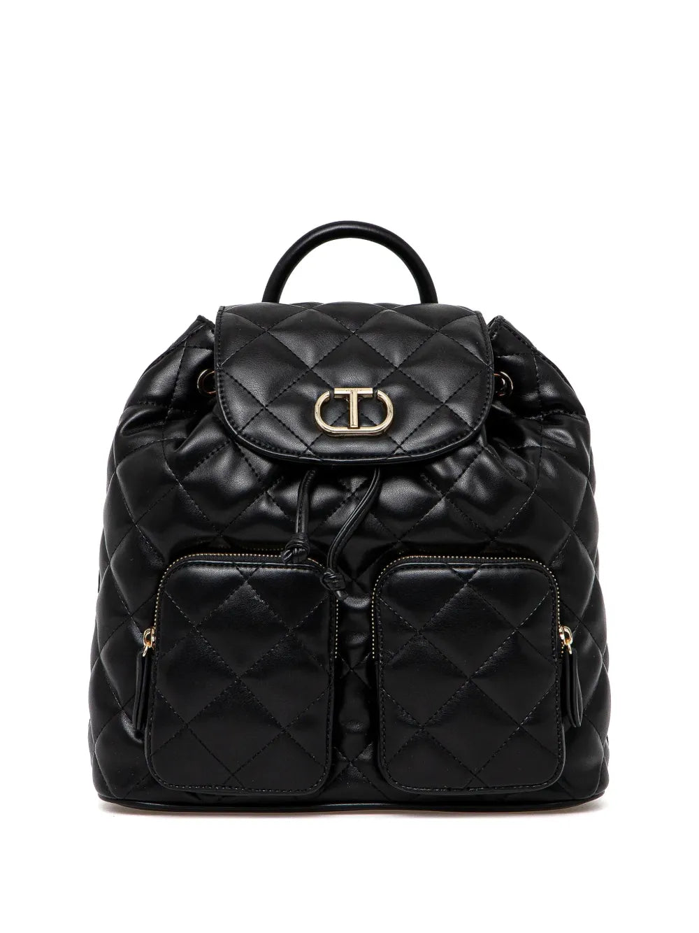 TWINSET logo plaque quilted backpack