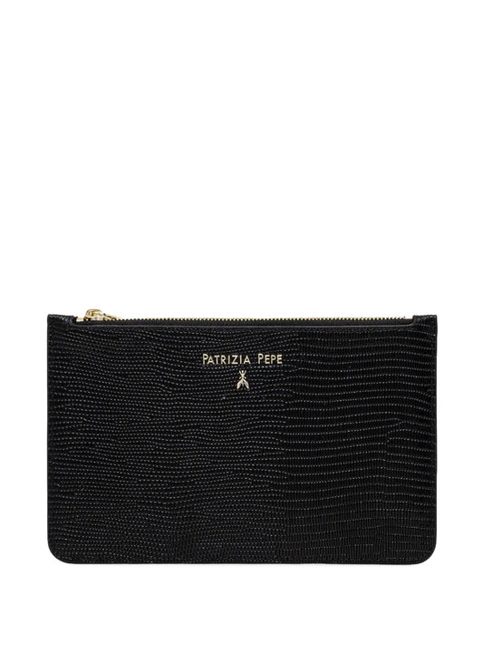 Patrizia Pepe leather clutch bag