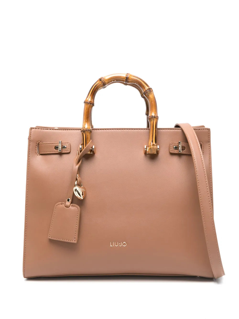 LIU JO bamboo finish handles tote bag