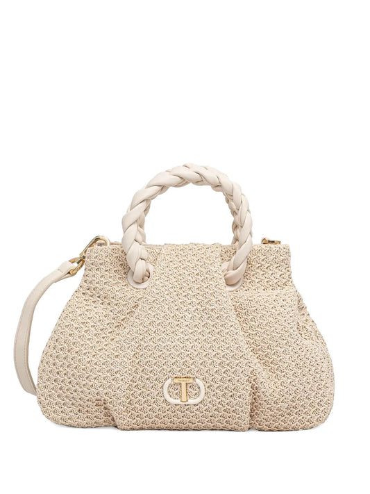 TWINSET logo plaque tote bag