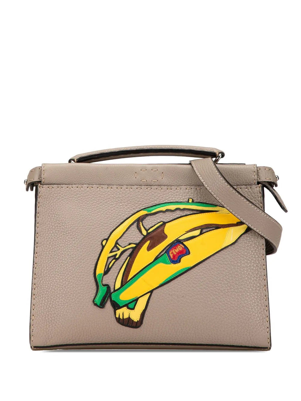 Fendi 2010 2024 Sue Tilley Mini Calfskin Romano Selleria Banana Peekaboo Iconic Fit satchel