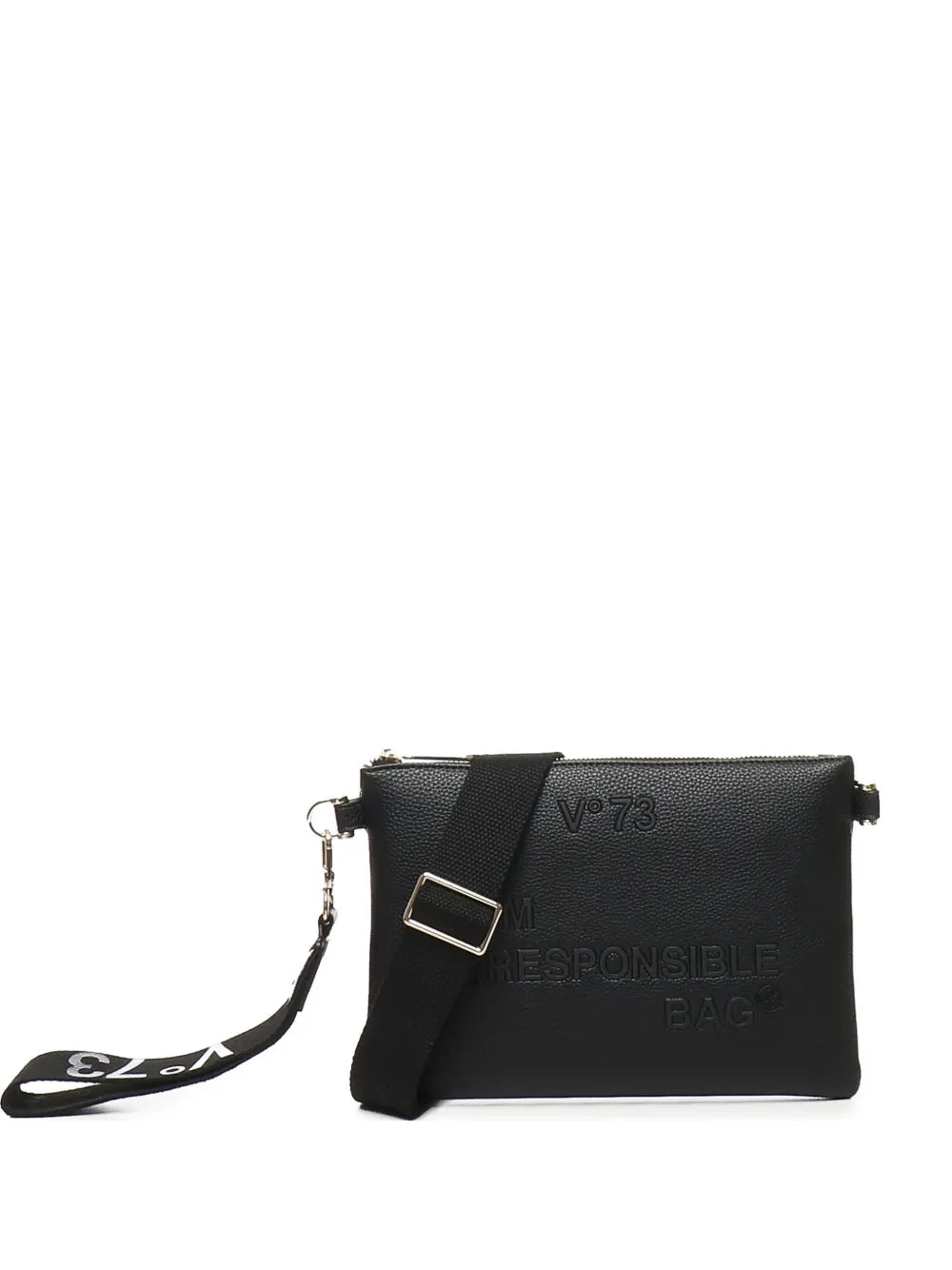 V°73 branded strap clutch bag