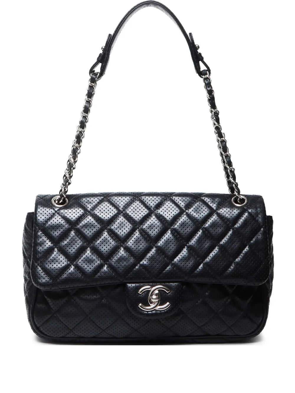 CHANEL 2014 perforated Flap shoulder bag