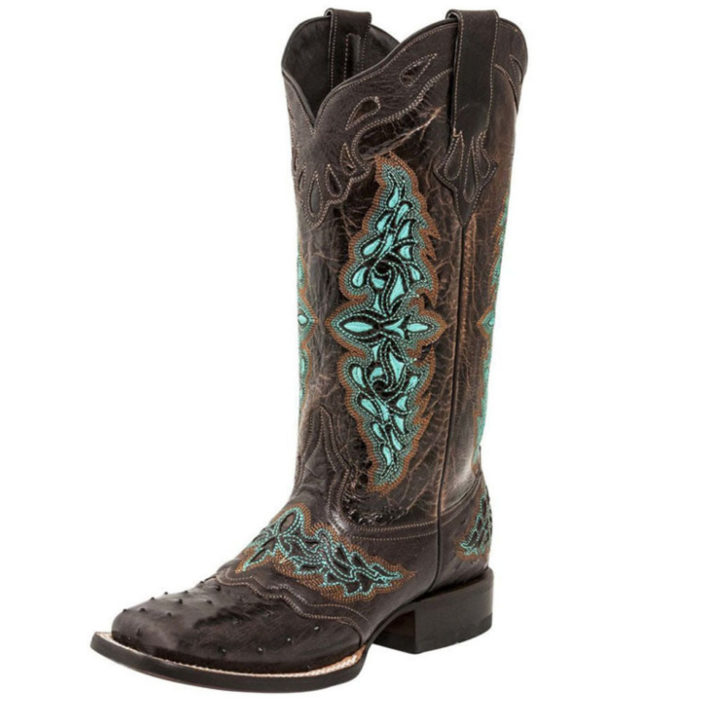 Women Shoes Color Matching Knight Boots Mid Top