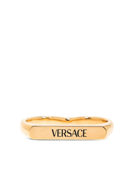 Versace logo engraved ring