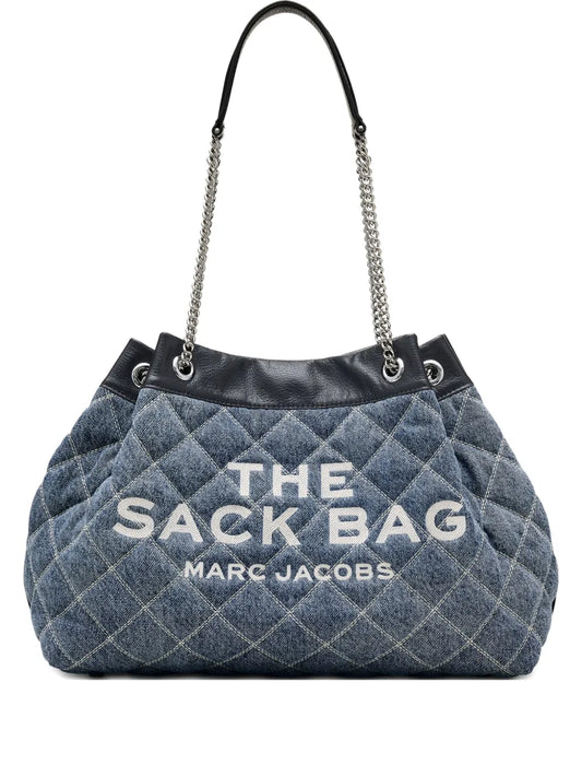 Marc Jacobs The Quilted Denim Large Chain Sack bag
