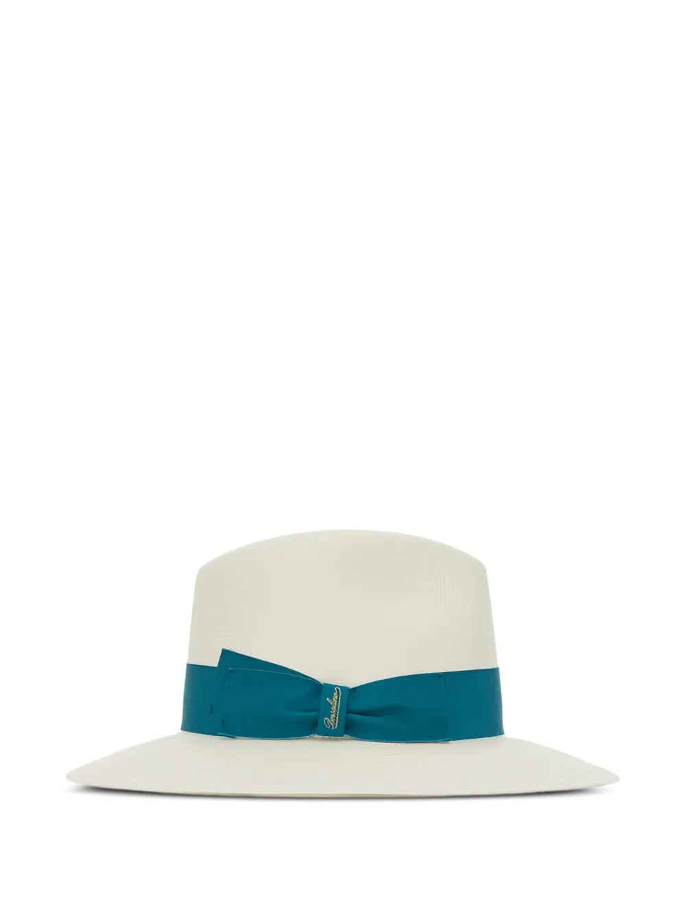Borsalino contrasting ribbon wide brim hat