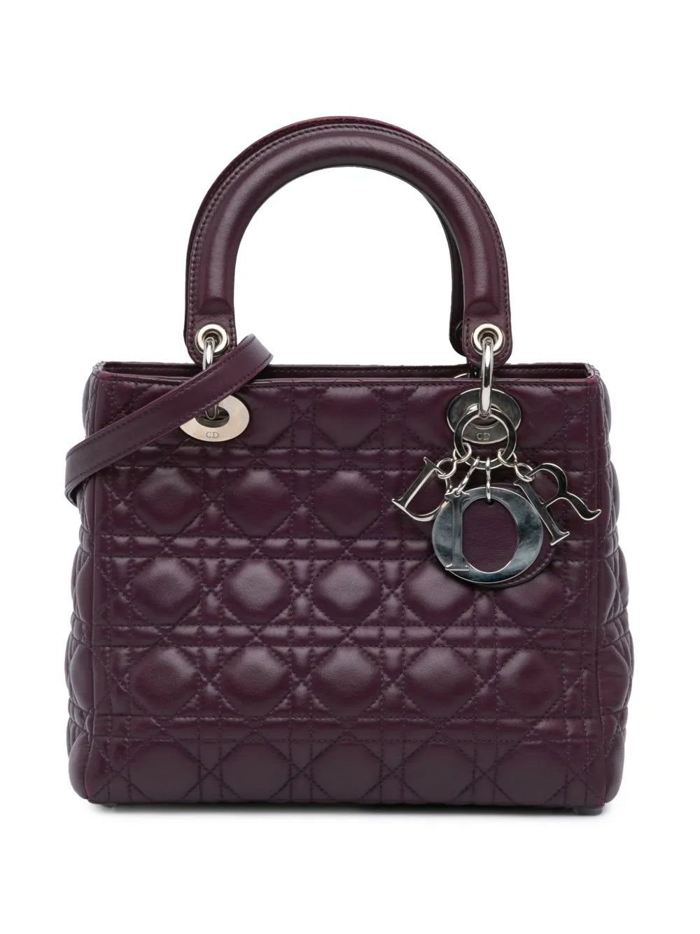 Christian Dior 2011 Medium Lambskin Cannage Lady Dior satchel