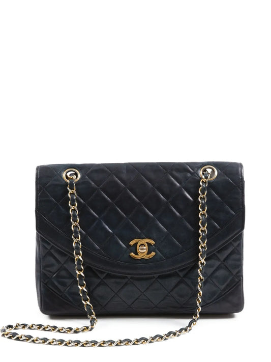 CHANEL 1980s double flap shoulder bag