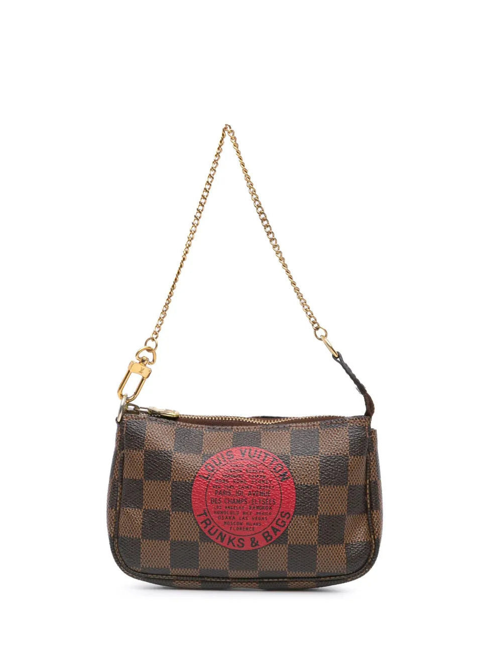 Louis Vuitton 2008 Damier Ebene Trunks and Bags Mini Pochette Accessoires handbag