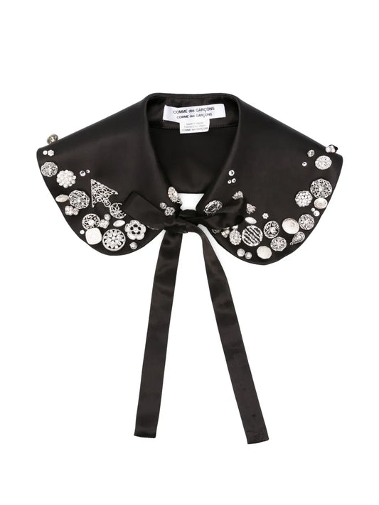 Comme Des Garçons Comme Des Garçons embellished satin collar