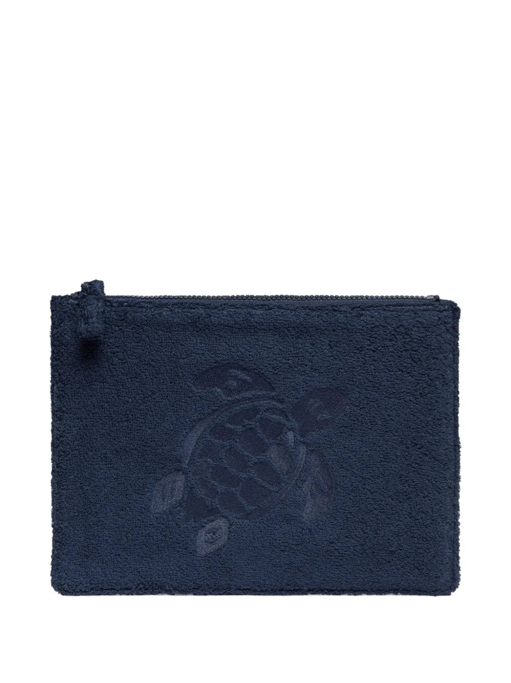 Vilebrequin turtle motif terrycloth clutch bag