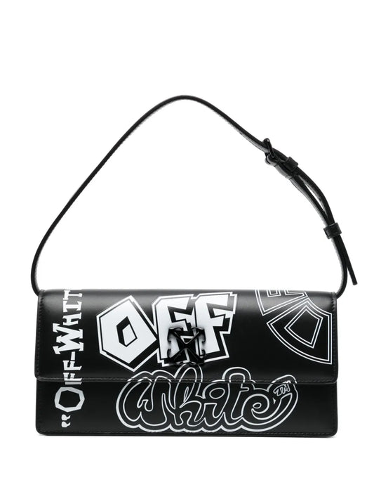 Off-White logo print shoulder bag