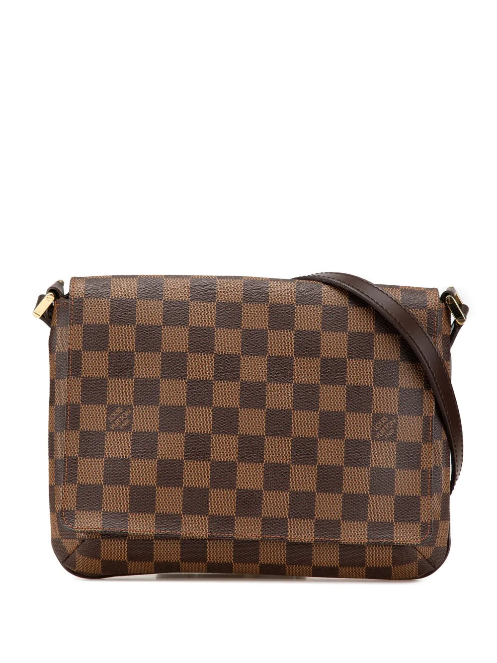 Louis Vuitton 2003 Damier Ebene Musette Tango Long Strap crossbody bag
