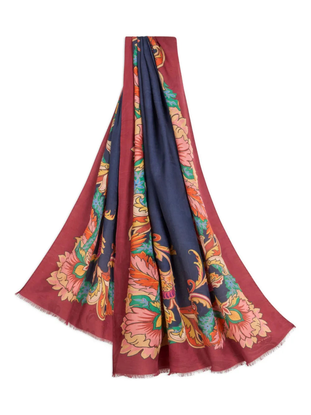ETRO floral print jacquard scarf