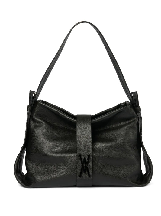 VISONA` Valentina textured leather shoulder bag