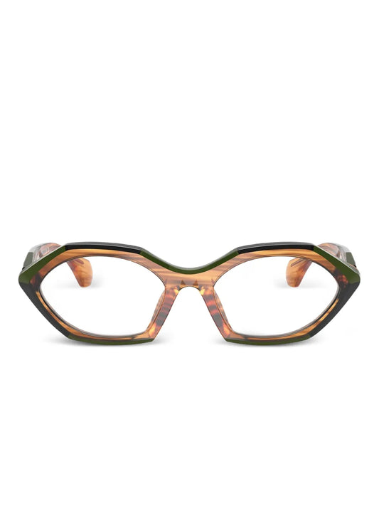 Alain Mikli striped geometric glasses