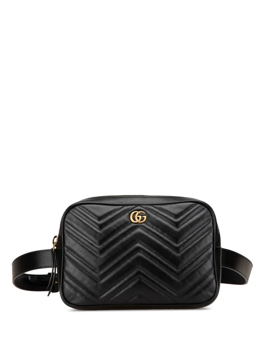 Gucci 2000 2015 GG Marmont Matelasse Square Leather belt bag