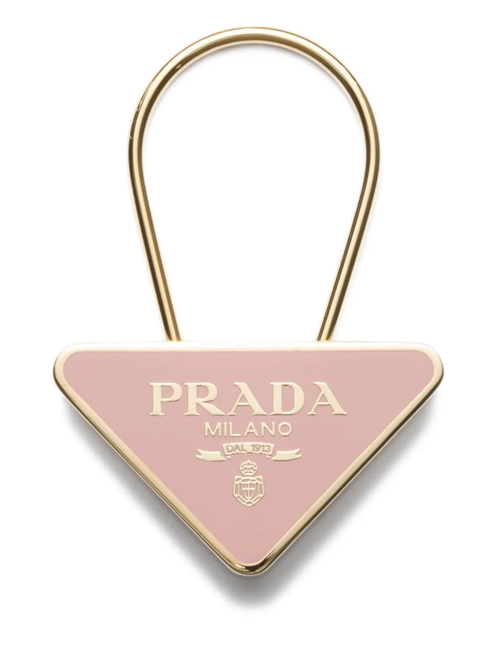 Prada triangular metal charm