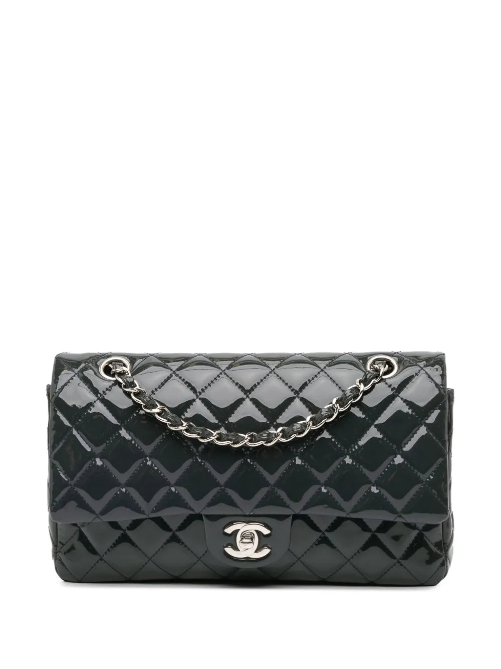 CHANEL 2014 2015 Medium Classic Patent Double Flap shoulder bag